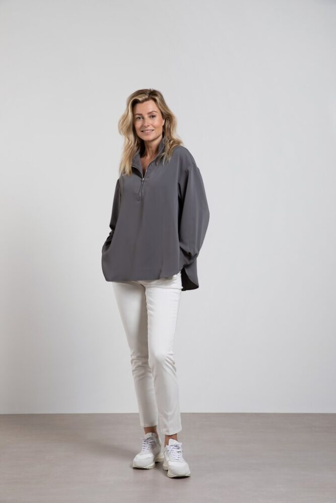 YAYA - Nohavice chino basic Onyx white - onyx white