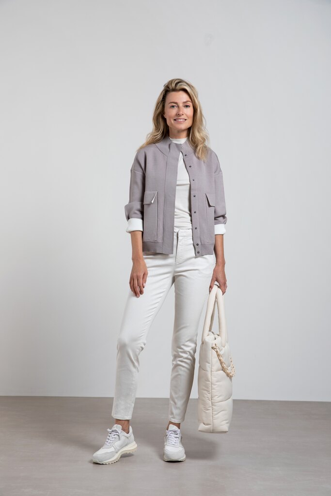 YAYA - Nohavice chino basic Onyx white - onyx white YAYA - Nohavice chino basic Onyx white - onyx white