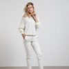 YAYA - Nohavice chino basic Onyx white - onyx white