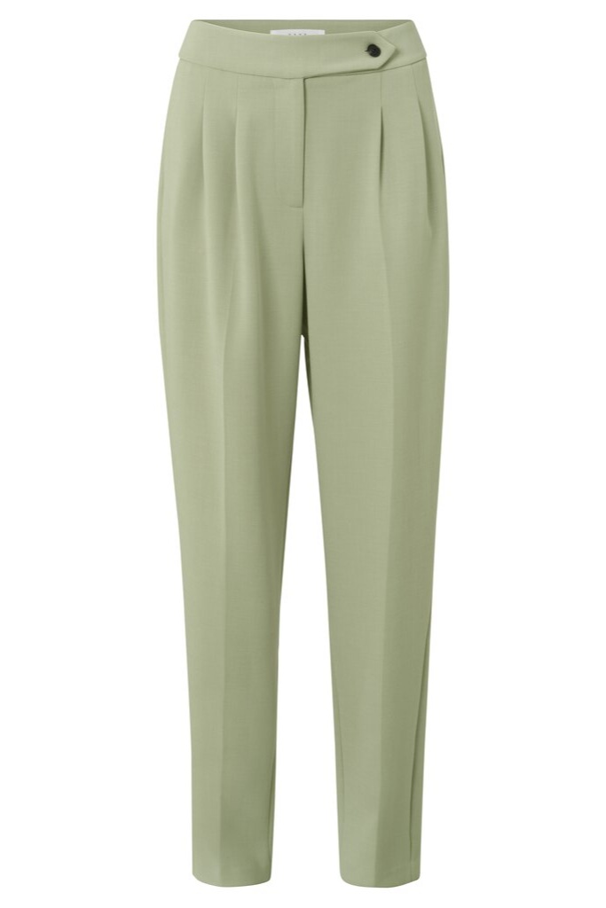 YAYA - Nohavice so záševkami Elm green - elm green YAYA - Nohavice so záševkami Elm green - elm green