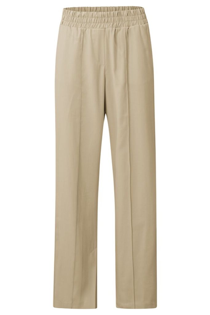 YAYA - Nohavice široké s rozparkami Safari sand - safari sand YAYA - Nohavice široké s rozparkami Safari sand - safari sand