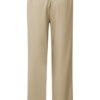 YAYA - Nohavice široké s rozparkami Safari sand - safari sand