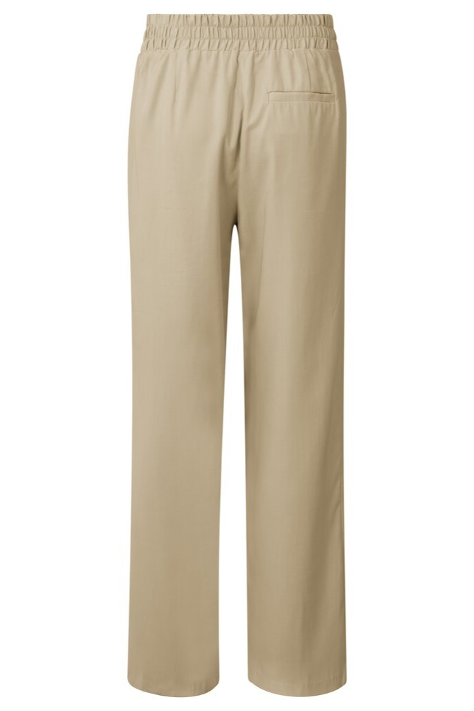 YAYA - Nohavice široké s rozparkami Safari sand - safari sand YAYA - Nohavice široké s rozparkami Safari sand - safari sand