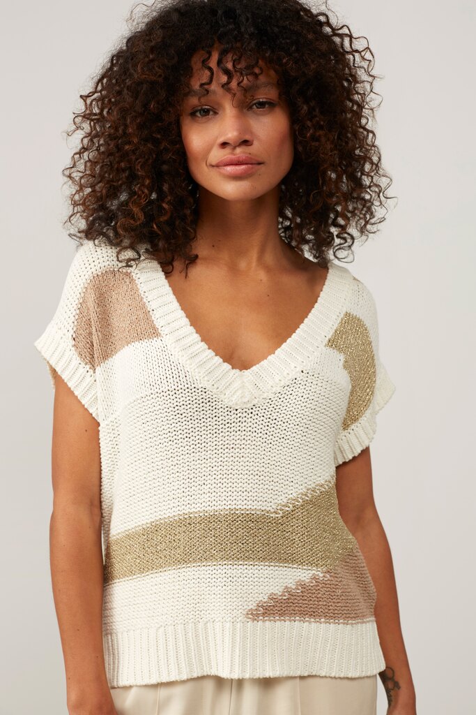 YAYA - Nohavice široké s rozparkami Safari sand - safari sand YAYA - Nohavice široké s rozparkami Safari sand - safari sand