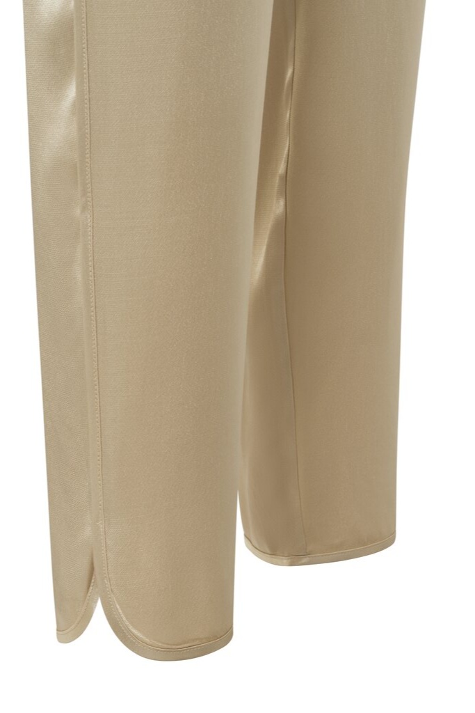 YAYA - Nohavice voľné saténové Safari sand - safari sand YAYA - Nohavice voľné saténové Safari sand - safari sand