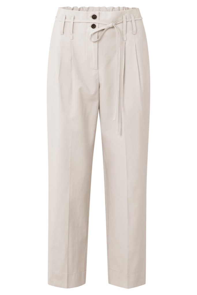 YAYA - Nohavice voľné s mašľou Moonbeam sand - moonbeam sand YAYA - Nohavice voľné s mašľou Moonbeam sand - moonbeam sand