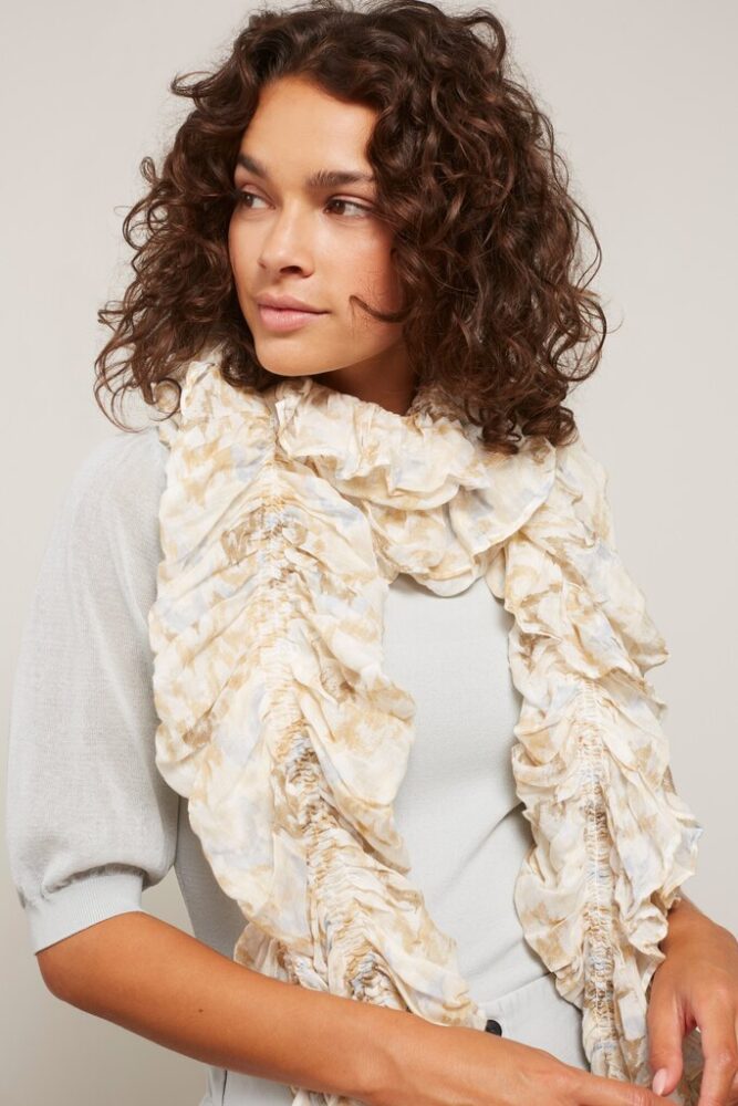 YAYA - Nohavice voľné s mašľou Pearl blue - pearl blue