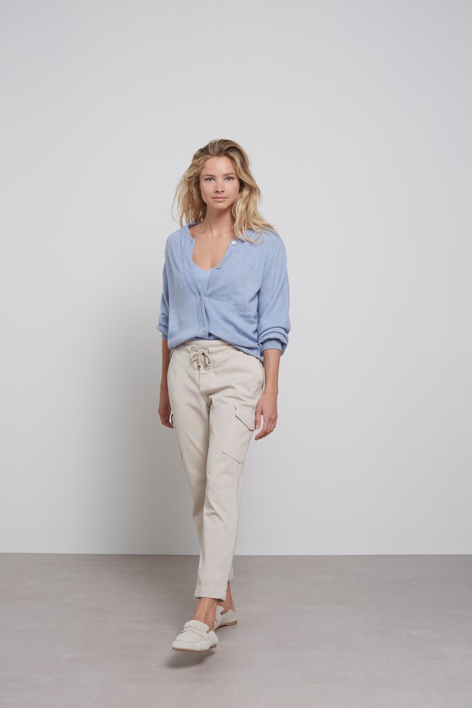 YAYA - Nohavice cargo džerzejové Pumice stone sand - pumice stone sand YAYA - Nohavice cargo džerzejové Pumice stone sand - pumice stone sand