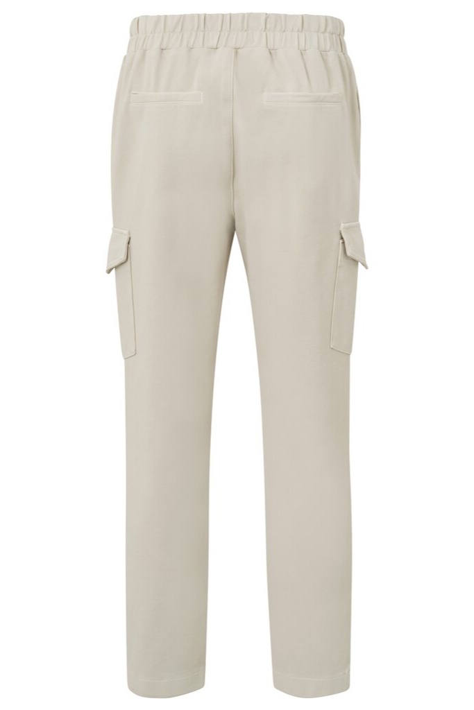 YAYA - Nohavice cargo džerzejové Pumice stone sand - pumice stone sand YAYA - Nohavice cargo džerzejové Pumice stone sand - pumice stone sand