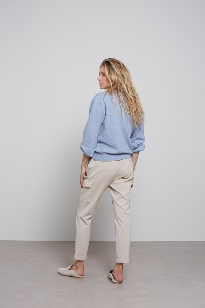 YAYA - Nohavice cargo džerzejové Pumice stone sand - pumice stone sand YAYA - Nohavice cargo džerzejové Pumice stone sand - pumice stone sand