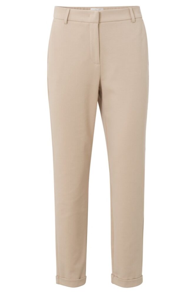 YAYA - Nohavice chino džerzejové Oxford tan sand - oxford tan sand