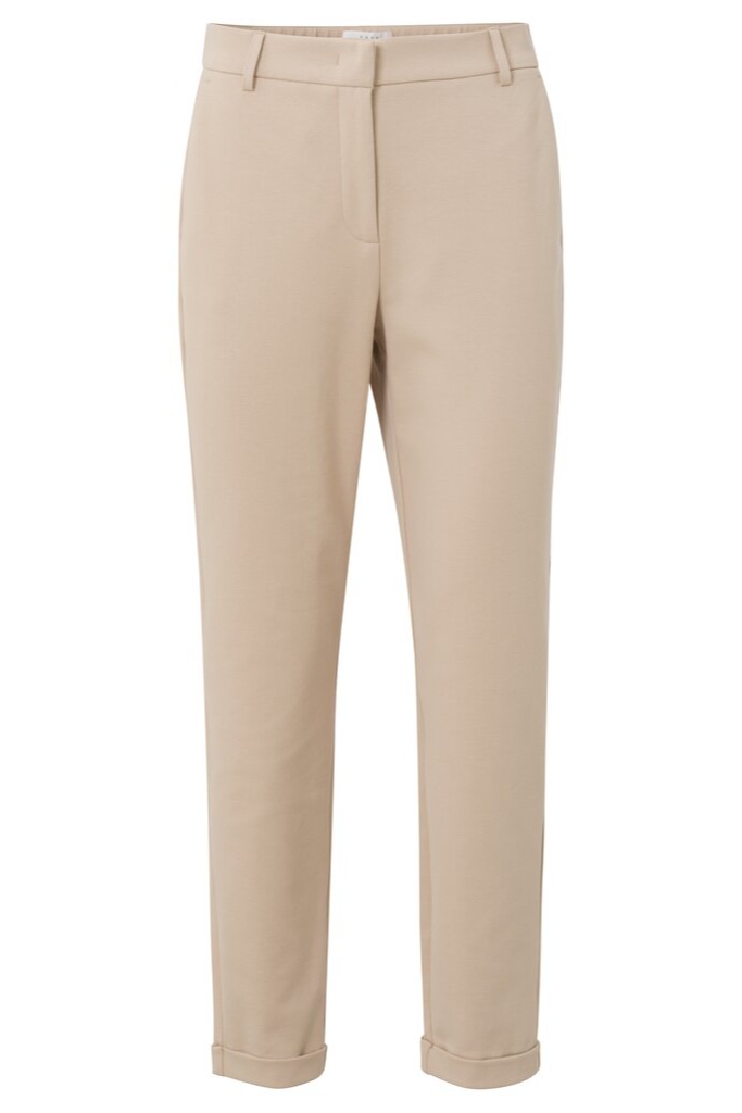 YAYA - Nohavice chino džerzejové Oxford tan sand - oxford tan sand YAYA - Nohavice chino džerzejové Oxford tan sand - oxford tan sand
