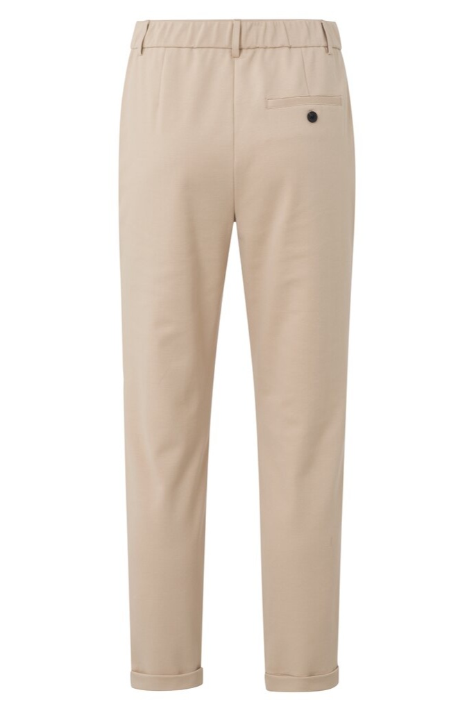 YAYA - Nohavice chino džerzejové Oxford tan sand - oxford tan sand YAYA - Nohavice chino džerzejové Oxford tan sand - oxford tan sand