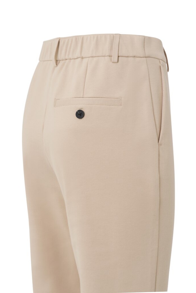 YAYA - Nohavice chino džerzejové Oxford tan sand - oxford tan sand YAYA - Nohavice chino džerzejové Oxford tan sand - oxford tan sand