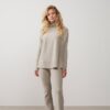 YAYA - Nohavice úpletové - taupe grey melange