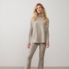 YAYA - Nohavice úpletové - taupe grey melange