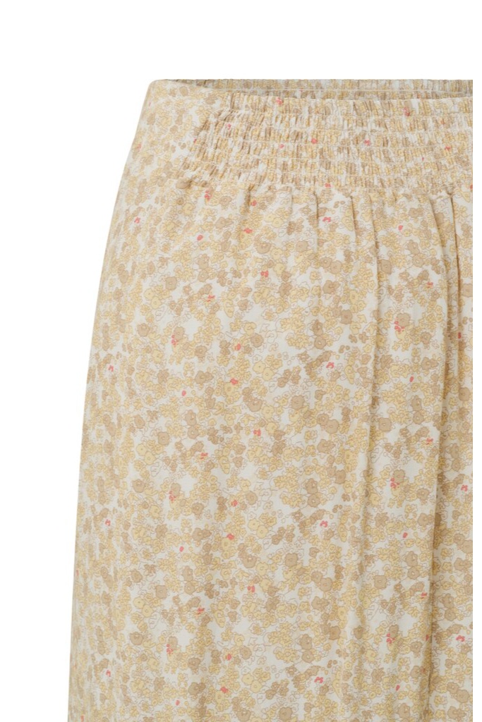 YAYA - Sukňa midi s rozparkom Straw yellow design - straw yellow design YAYA - Sukňa midi s rozparkom Straw yellow design - straw yellow design