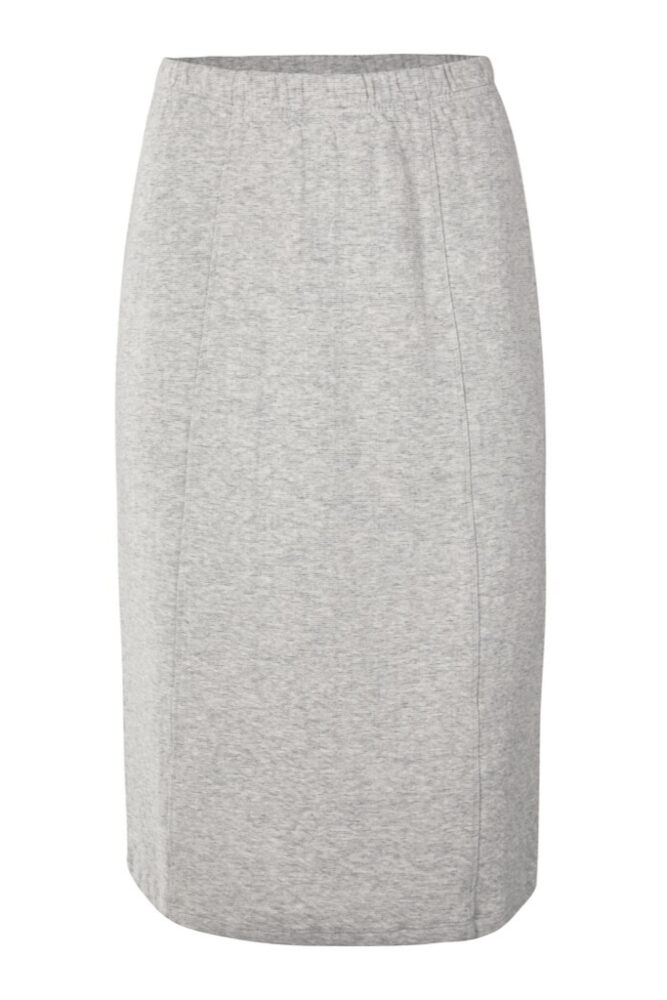 YAYA - Sukňa midi džerzejová Mid grey melange - mid grey melange