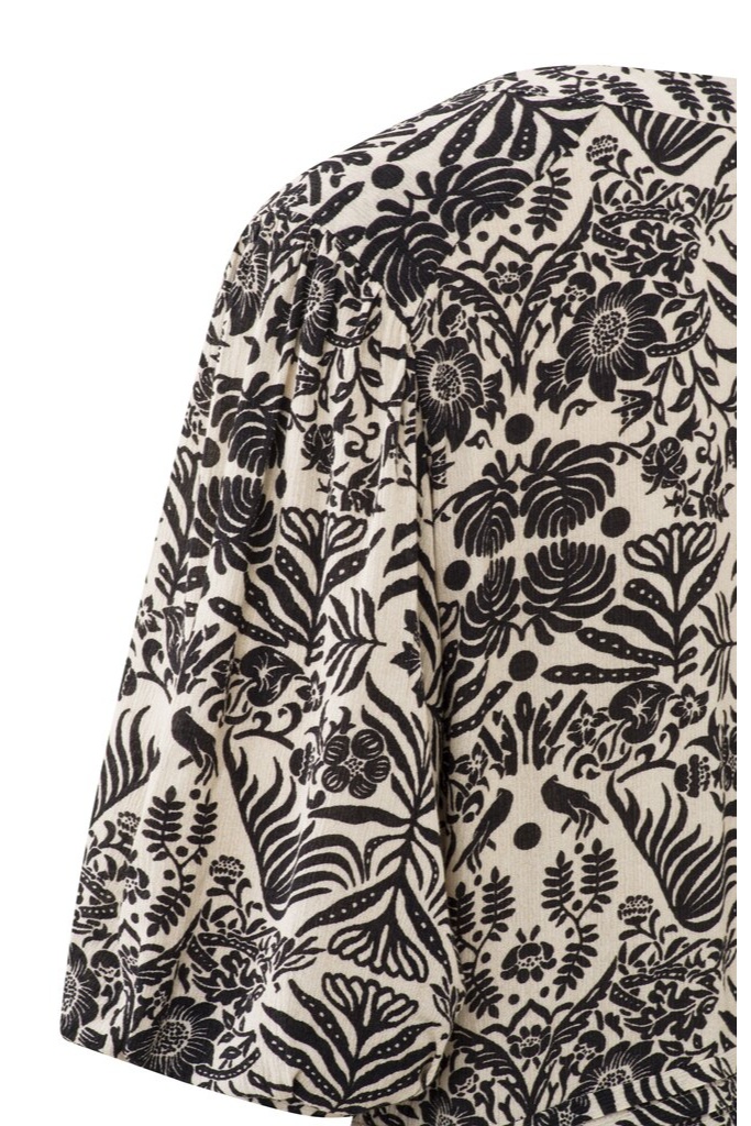 YAYA - Šaty s volánmi a s potlačou Pumice stone sand dessin - pumice stone sand dessin YAYA - Šaty s volánmi a s potlačou Pumice stone sand dessin - pumice stone sand dessin