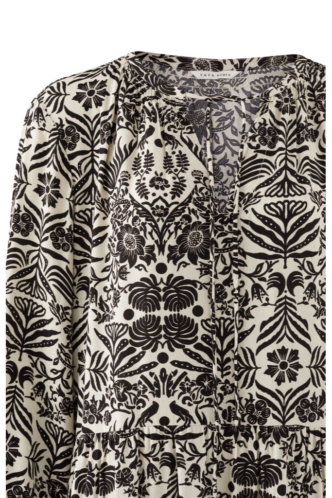 YAYA - Šaty dlhé s potlačou Pumice stone sand dessin - pumice stone sand dessin YAYA - Šaty dlhé s potlačou Pumice stone sand dessin - pumice stone sand dessin