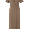 YAYA - Šaty midi zavinovacie Sinopia fresco brown - sinopia fresco brown