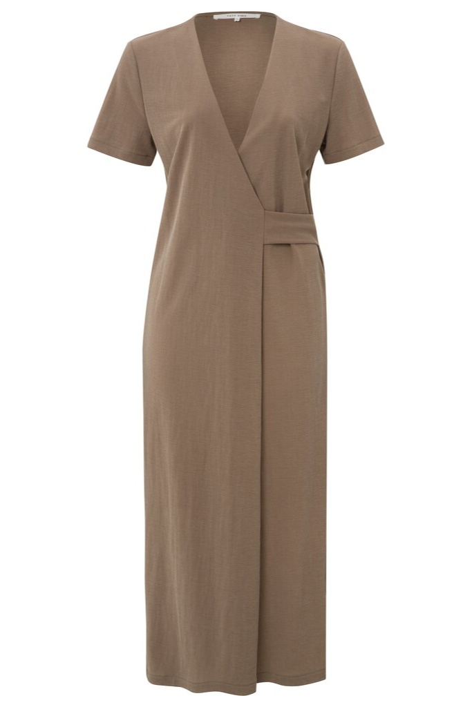 YAYA - Šaty midi zavinovacie Sinopia fresco brown - sinopia fresco brown YAYA - Šaty midi zavinovacie Sinopia fresco brown - sinopia fresco brown