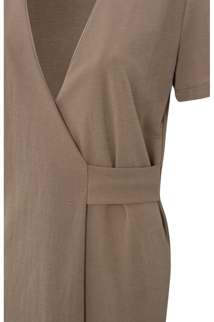 YAYA - Šaty midi zavinovacie Sinopia fresco brown - sinopia fresco brown YAYA - Šaty midi zavinovacie Sinopia fresco brown - sinopia fresco brown