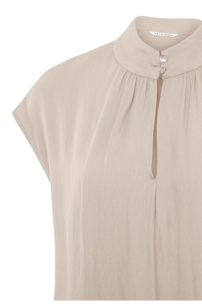 YAYA - Blúzka z viskózy bez rukávov Smoke gray - smoke gray YAYA - Blúzka z viskózy bez rukávov Smoke gray - smoke gray