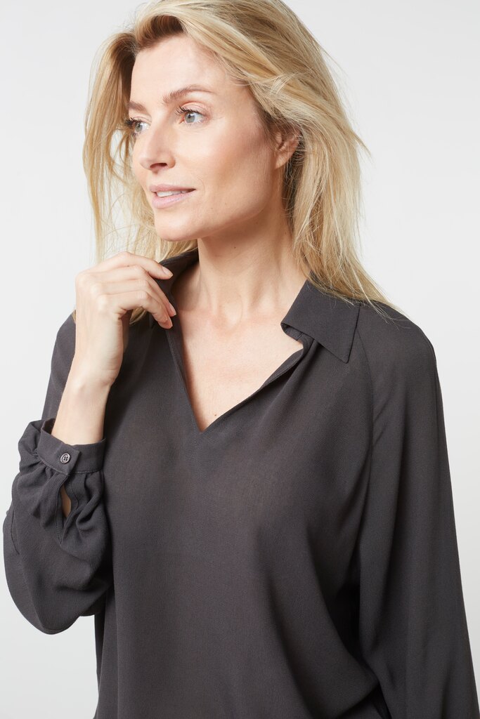 YAYA - Top s límcom a V-výstrihom Bristol black - bristol black YAYA - Top s límcom a V-výstrihom Bristol black - bristol black