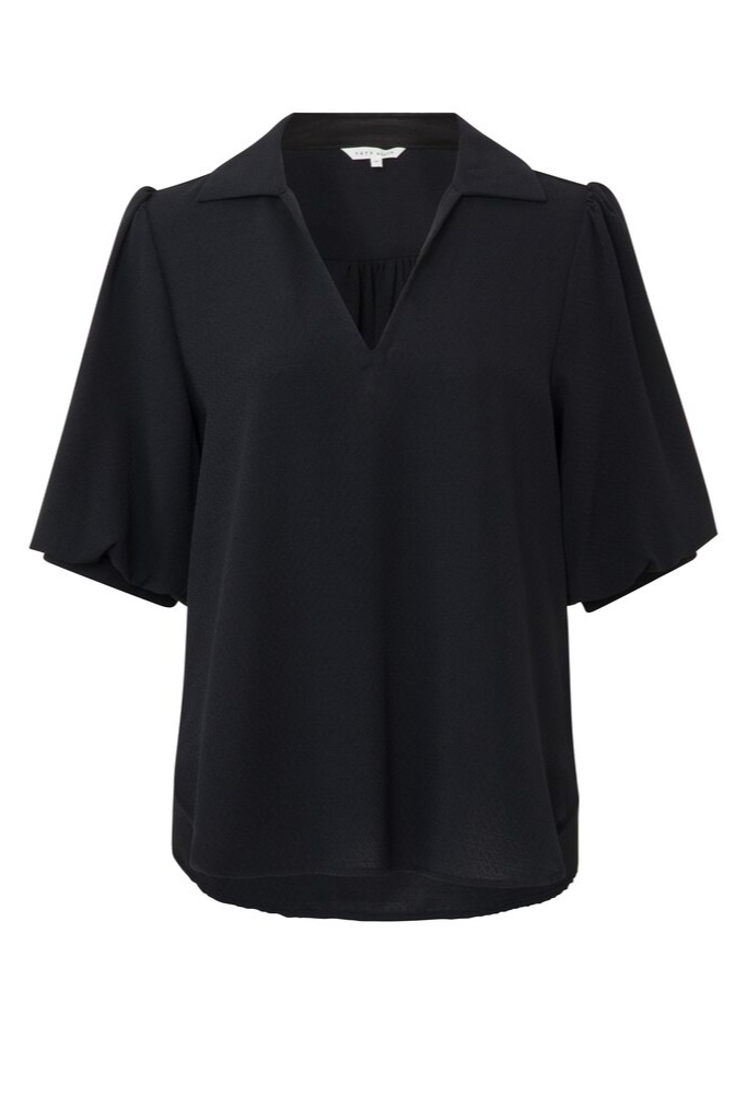 YAYA - Top s krátkymi balónovými rukávmi Beauty black - beauty black YAYA - Top s krátkymi balónovými rukávmi Beauty black - beauty black