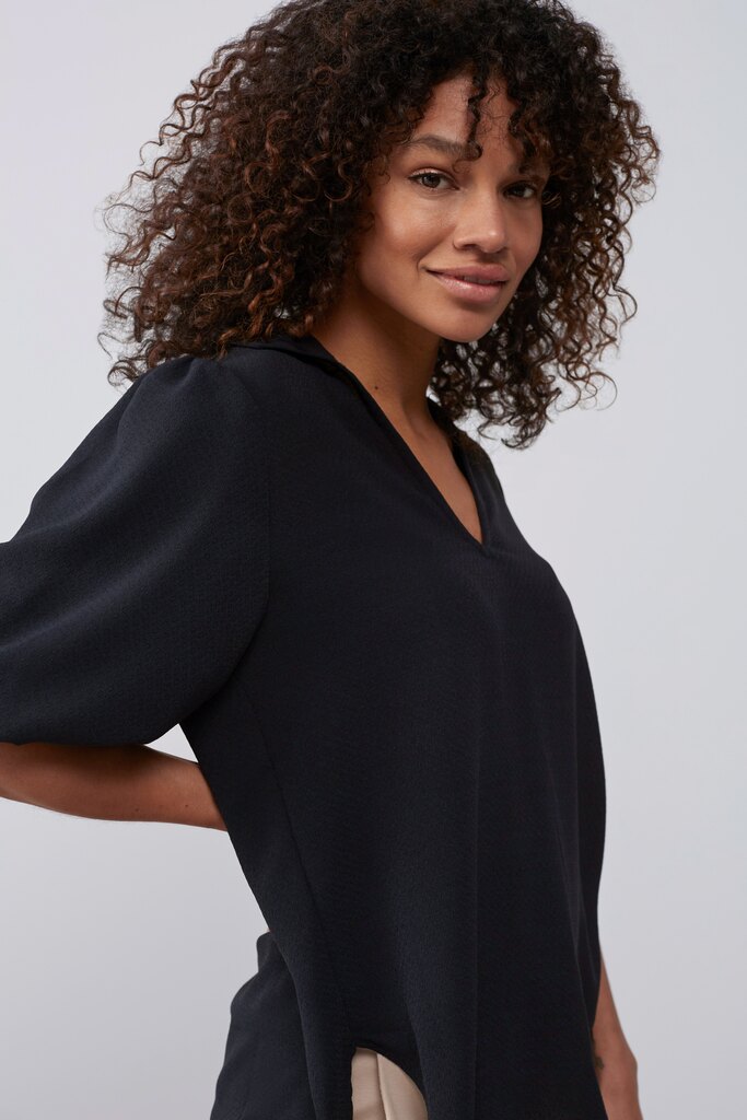 YAYA - Top s krátkymi balónovými rukávmi Beauty black - beauty black YAYA - Top s krátkymi balónovými rukávmi Beauty black - beauty black