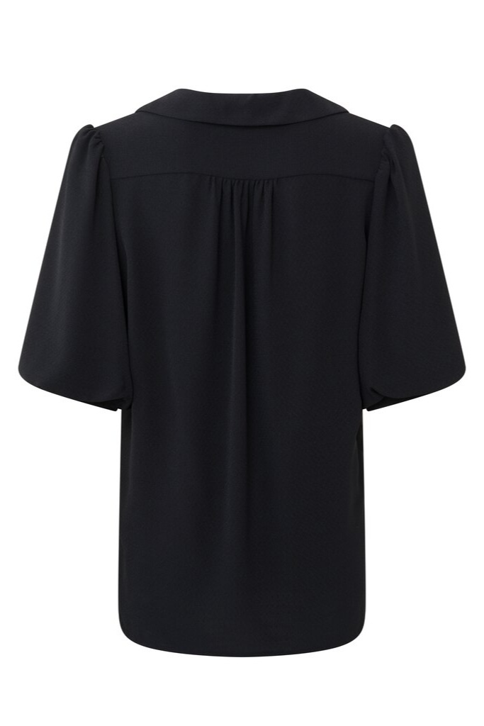 YAYA - Top s krátkymi balónovými rukávmi Beauty black - beauty black YAYA - Top s krátkymi balónovými rukávmi Beauty black - beauty black
