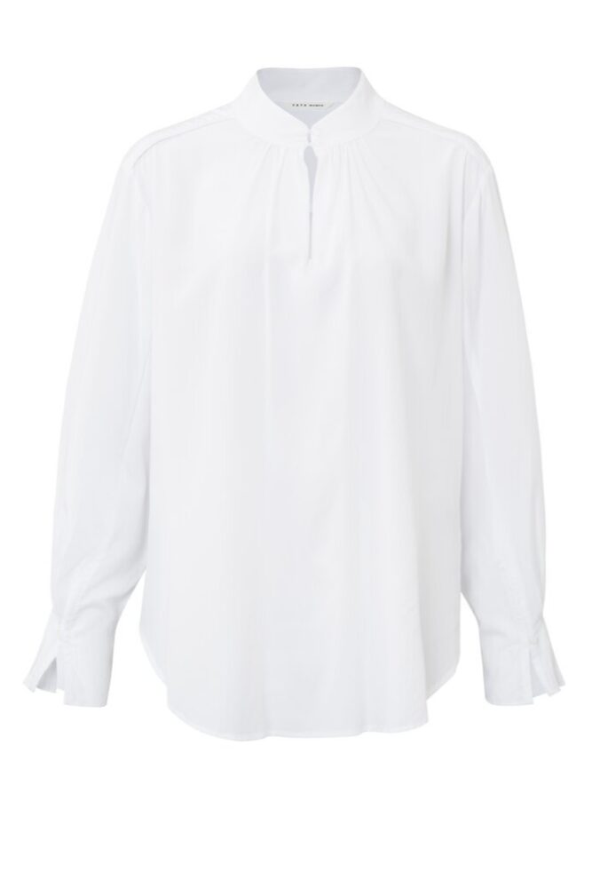 YAYA - Blúzka s plisovaným detailom na rukávoch Pure white - pure white