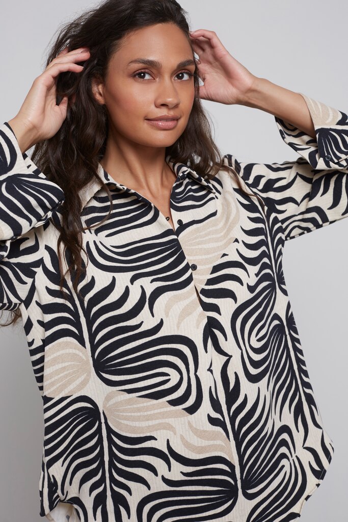 YAYA - Blúzka s potlačou Pumice stone sand dessin - pumice stone sand dessin YAYA - Blúzka s potlačou Pumice stone sand dessin - pumice stone sand dessin