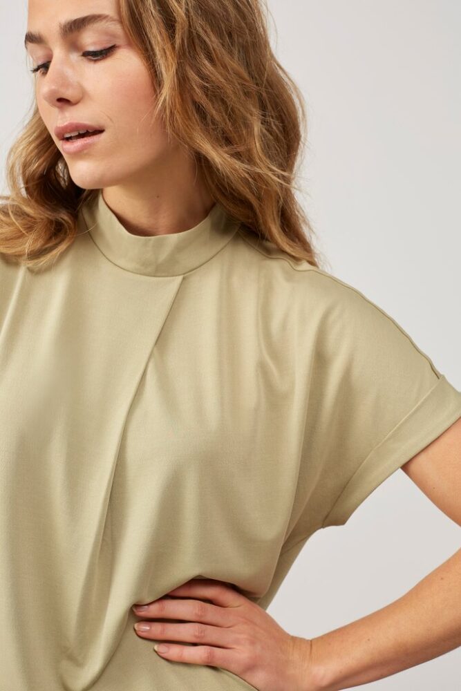 YAYA - Top s detailom vpredu Elm green - elm green