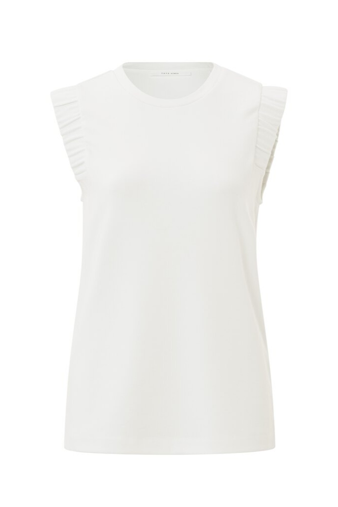 YAYA - Tričko s volánikmi na ramenách Star white - star white YAYA - Tričko s volánikmi na ramenách Star white - star white