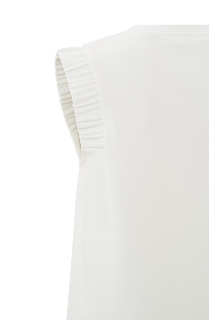 YAYA - Tričko s volánikmi na ramenách Star white - star white YAYA - Tričko s volánikmi na ramenách Star white - star white