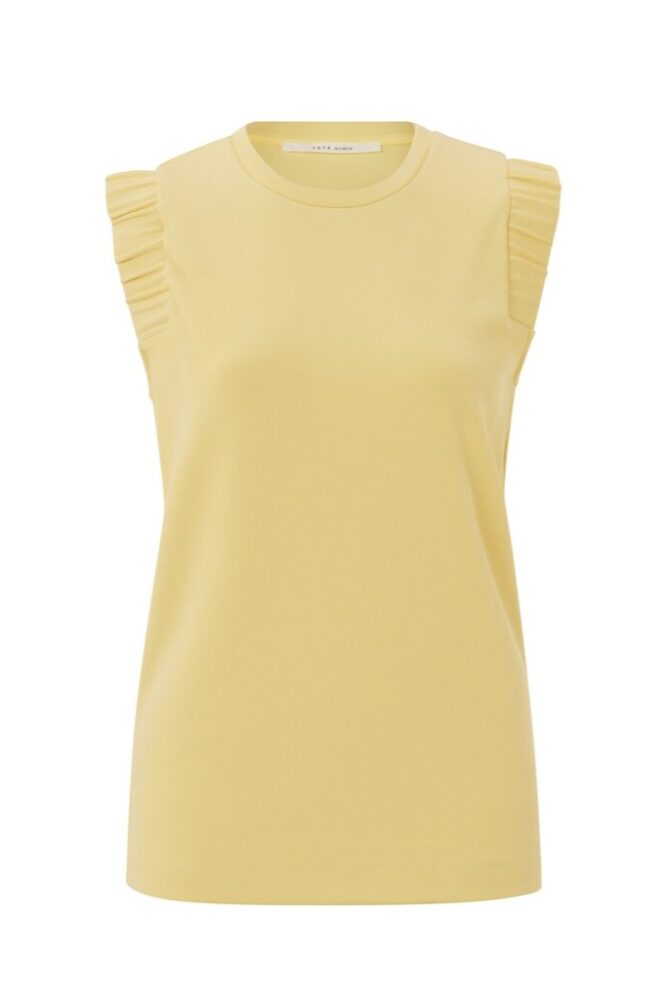 YAYA - Tričko s volánikmi na ramenách Sunlight yellow - sunlight yellow