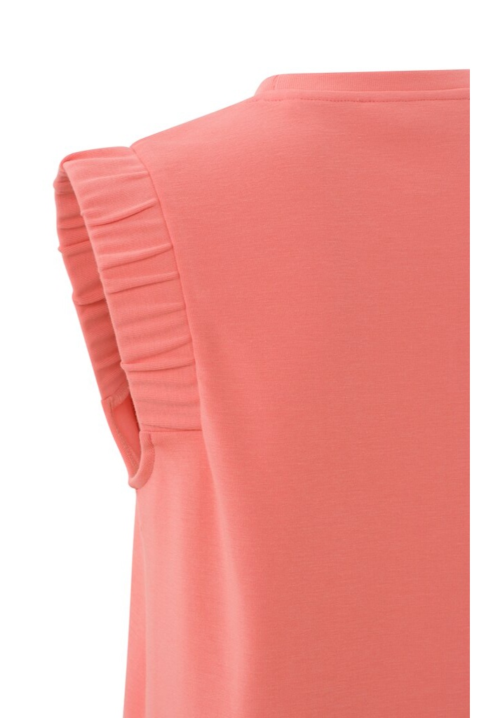 YAYA - Tričko s volánikmi na ramenách Shell pink - shell pink YAYA - Tričko s volánikmi na ramenách Shell pink - shell pink