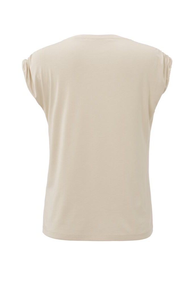 YAYA - Top s naberanými rukávmi Summer sand - summer sand YAYA - Top s naberanými rukávmi Summer sand - summer sand
