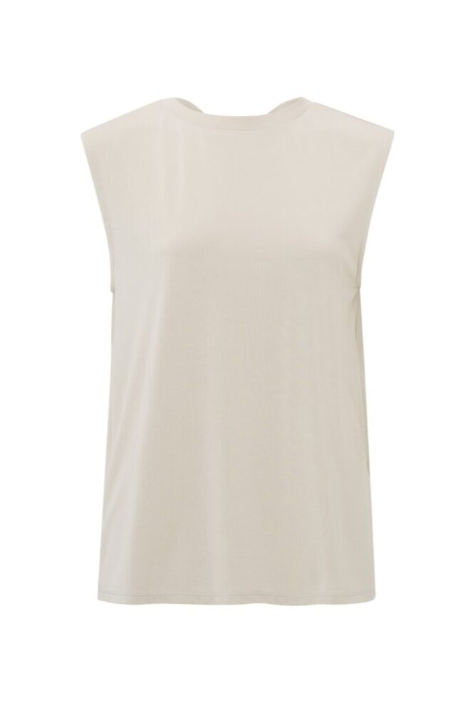 YAYA - Top s detailom na chrbáte Moonbeam sand - moonbeam sand