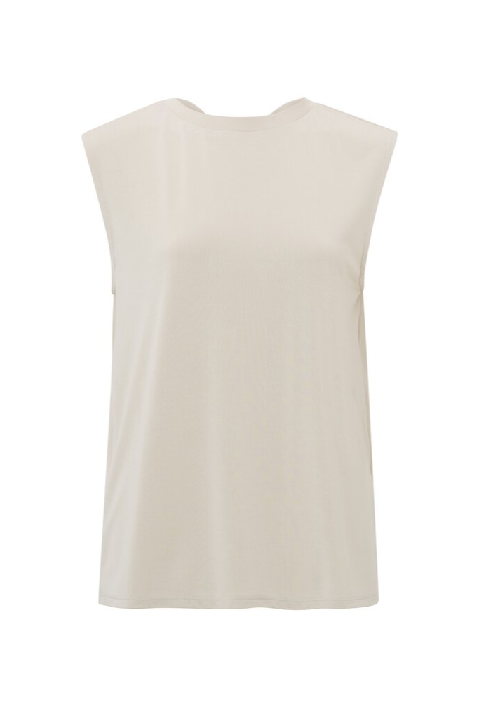 YAYA - Top s detailom na chrbáte Moonbeam sand - moonbeam sand YAYA - Top s detailom na chrbáte Moonbeam sand - moonbeam sand