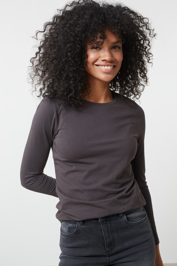 YAYA - Tričko s dlhým rukávom basic Bristol black - bristol black YAYA - Tričko s dlhým rukávom basic Bristol black - bristol black