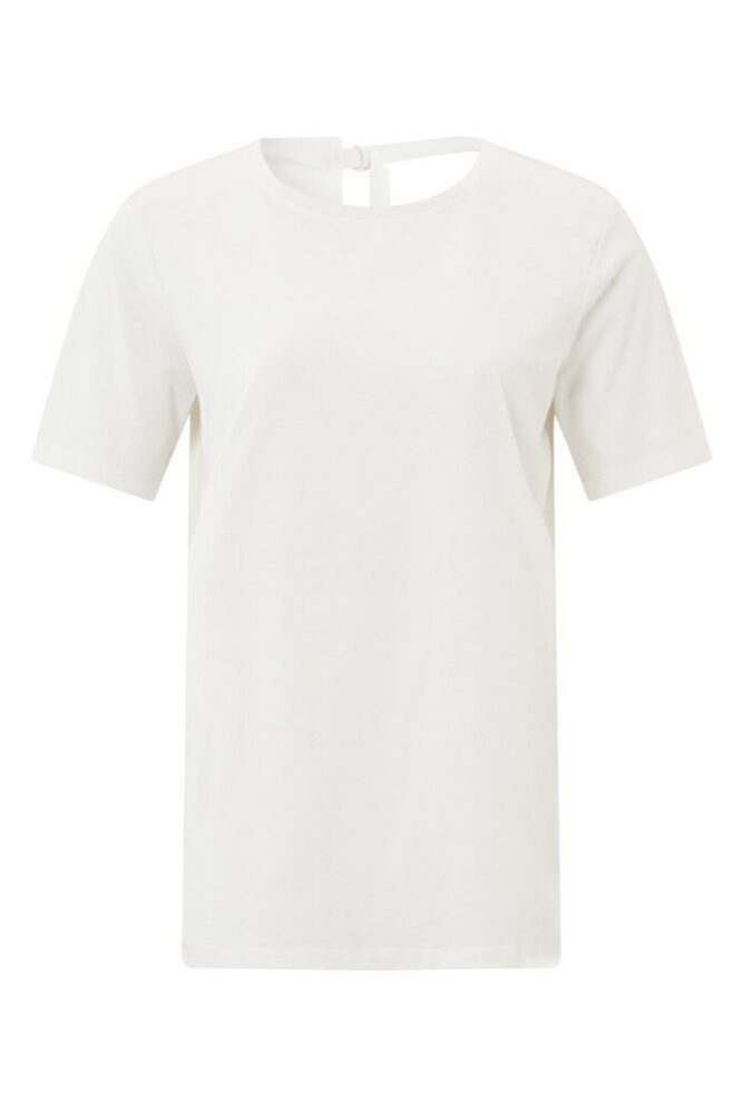 YAYA - Tričko s detailom na chrbáte Star white - star white