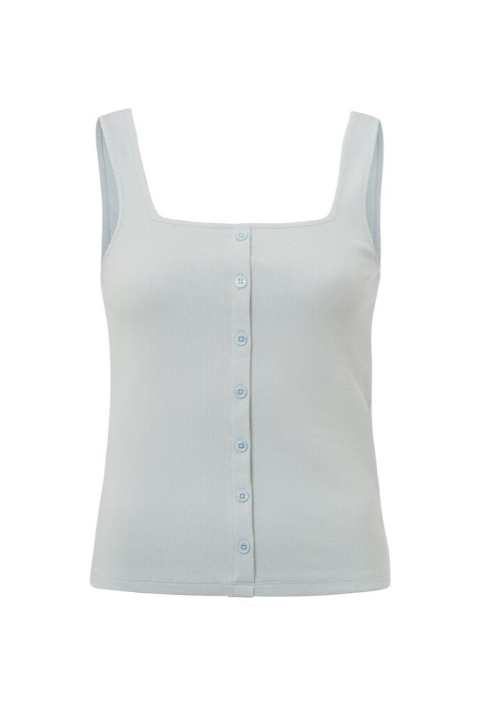 YAYA - Tielko s gombíčkami Pearl blue - pearl blue YAYA - Tielko s gombíčkami Pearl blue - pearl blue