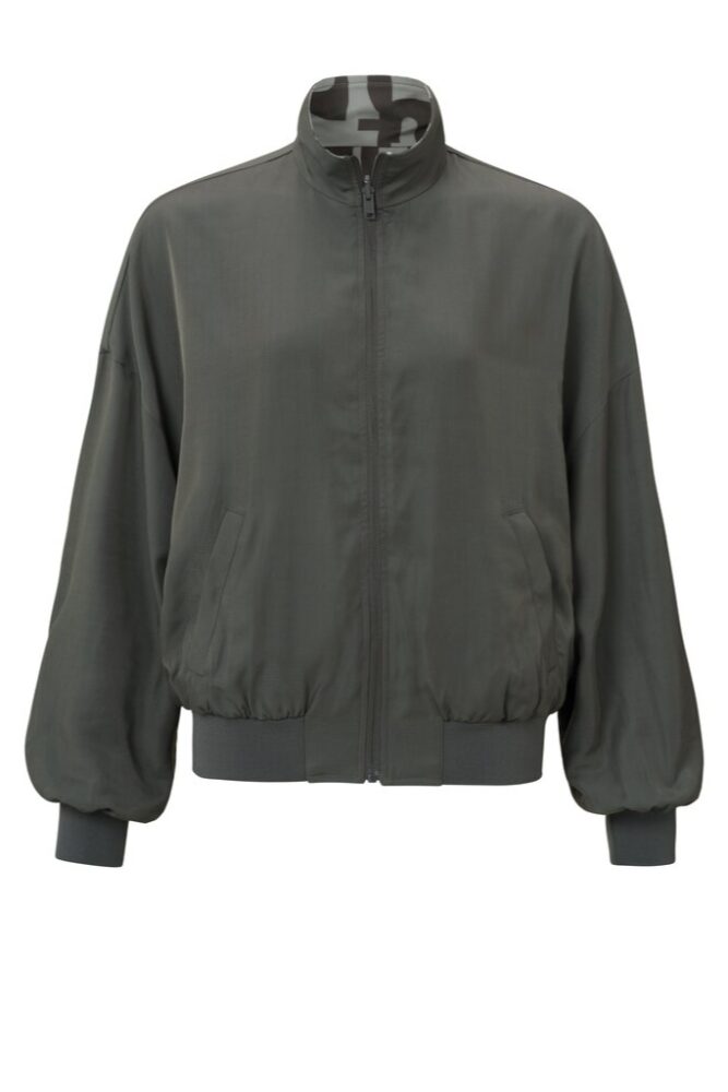 YAYA - Bunda krátka obojstranná Paloma grey dessin - paloma grey dessin