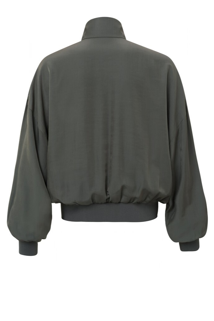 YAYA - Bunda krátka obojstranná Paloma grey dessin - paloma grey dessin YAYA - Bunda krátka obojstranná Paloma grey dessin - paloma grey dessin