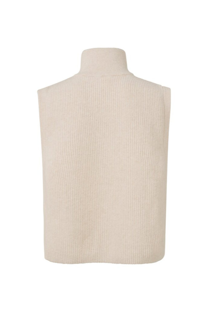 YAYA - Goliér pletený so zipsom Beige melange - beige melange