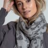 YAYA - Šál s potlačou Paloma grey dessin - paloma grey dessin