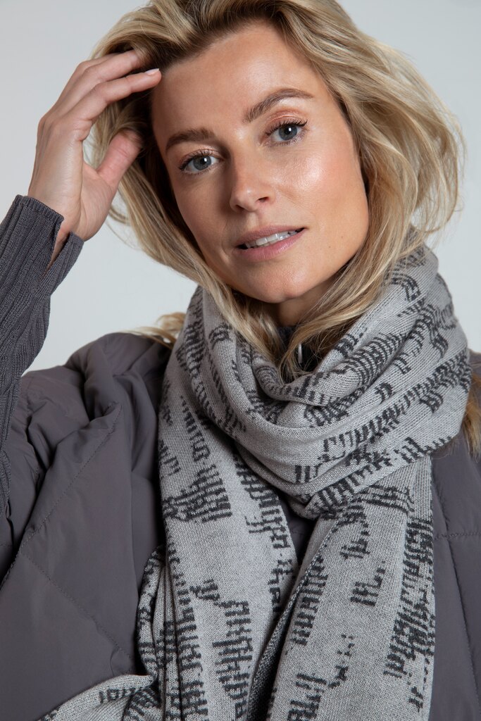 YAYA - Šál s potlačou Paloma grey dessin - paloma grey dessin YAYA - Šál s potlačou Paloma grey dessin - paloma grey dessin